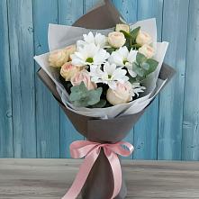 Букет цветов из:  Хризантемы и Розы #REPLACE_PRED# Вурнары