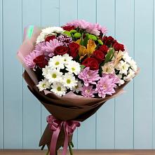 Букет цветов из:  Розы, Хризантемы и Альстромерии #REPLACE_PRED# Вурнары