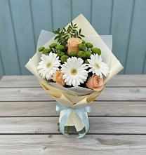 Букет герберы и розы #REPLACE_PRED# Вурнары Букет цветов из:  Герберы, Розы и Хризантемы #REPLACE_PRED# Вурнары