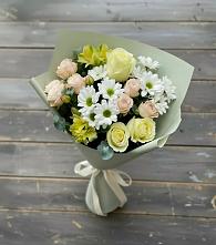 Букет цветов из:  Альстромерии, Розы и Хризантемы в Вурнары